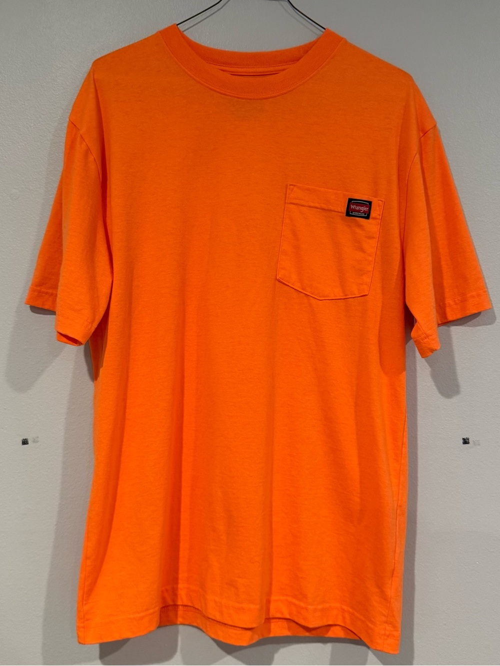 Wrangler Men’s Bright Orange Short-Sleeve Pocket Tee